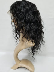 18 RAW Virgin Natural Curly Full Lace Wig 01B