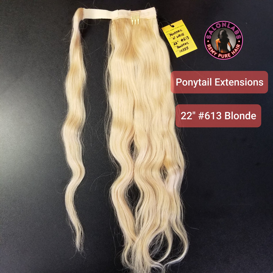 22 Inch Blonde 613 Ponytail Extensions