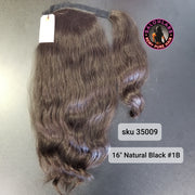 16 inch Natural Black Ponytail Extensions