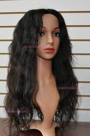 Full Lace Wigs - Remy Pure Natural Wavy Natural Black #01B