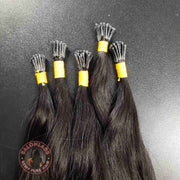 14 inch I tips 01B Natural Black - Total 150 strands